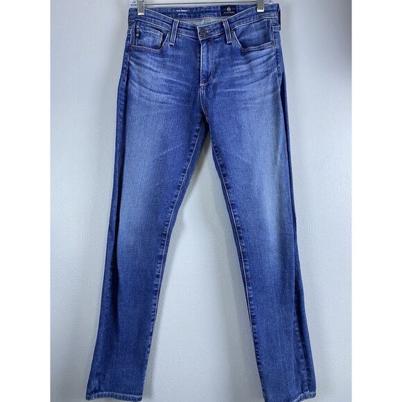 AG Adriano Goldschmied Jeans Women 27R Blue Prima Cigarette Leg Whiskering - Picture 1 of 11